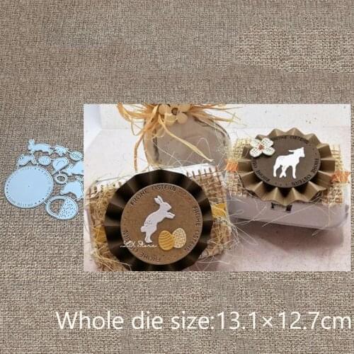 XLDesign Craft Metal stencil mold Cutting Dies easter bunny sheep circle scrapbook die cuts Album Paper Card Craft Embossing