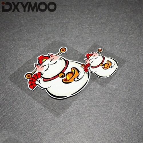 Fashion Car Stickers Chinese Element Lucky Cat Moneky Ingots Auto Window Tail Oil Tank Decals