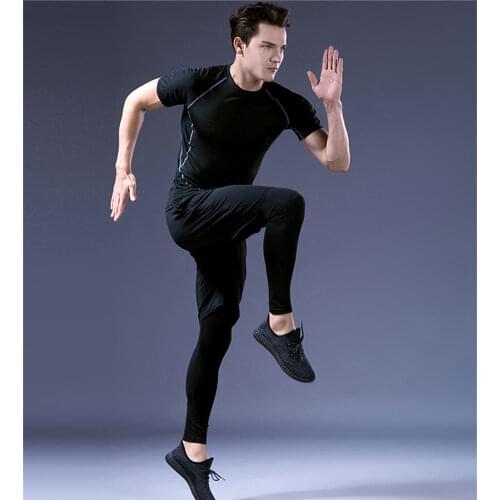 Mens T-shirts Quick Dry Tight Fitness Running T shirts Men Sportswear Gym T Shirt Short Sleeve Gym Sport compression shirt