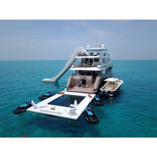 Inflatable yacht water pool Inflatable Floating Ocean Sea Swimming Pool with net