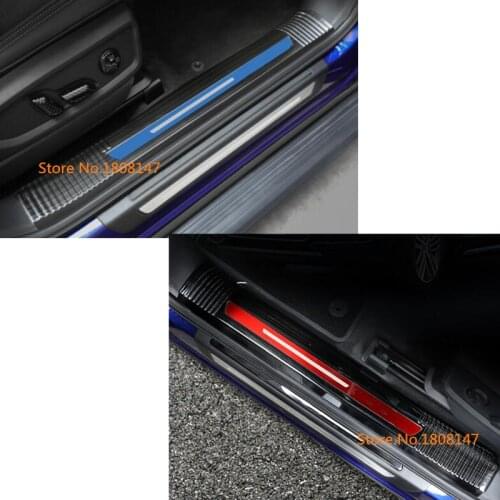 For Audi Q5 2018 2019 2020 Car Sticker Styling Stainless Steel Pedal Door Sill Scuff Plate Cover Inner Built Threshold 4pcs