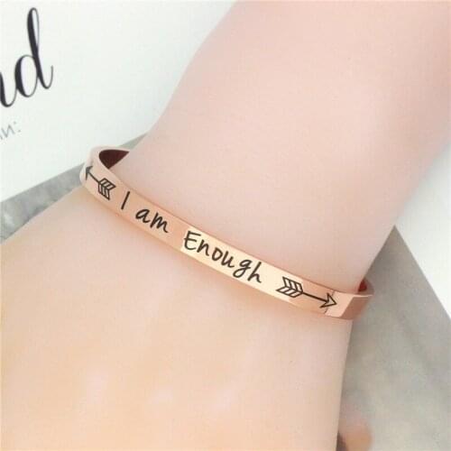Fashion stainless steel bracelet unisex open bracelet romantic style holiday gift lettering bracelet love
