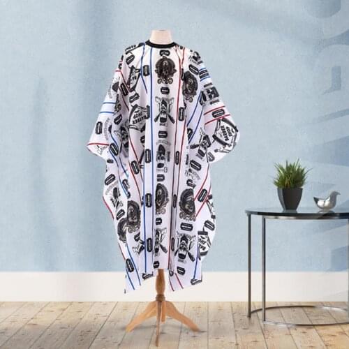 Hairdresser Apron Stylish Printed Barber Cloth For Hair Cutting Hair Salon Waterproof Hair Cloth Hairdressing Wrap Gown Tools