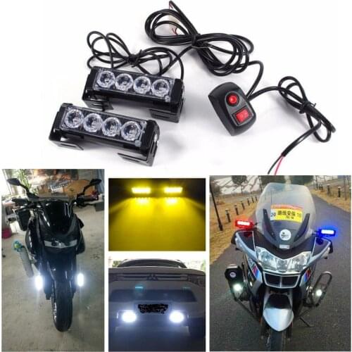Police Motorcycle Led flash Warning light On duty Patrol light Safety working Beacon signals Strobe flasher Car Viper indicator