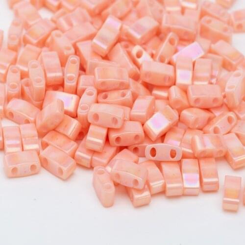 Miyuki Seedbeads Half-tila Beads 5x2.3x1.9MM For DIY Jewelry Bracelet Fabulous Handmadejewelry Design 3gram/lot About 66 Pieces