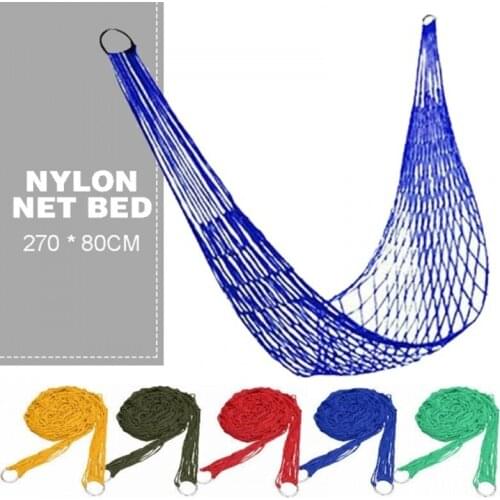 Portable Garden Nylon Hammock SwingHang Mesh Net Sleeping Bed Hamaca for Outdoor Travel Camping Hamak Blue Green Red Hamac