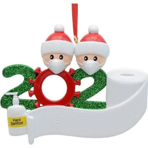 Christmas family pendant Personalized Christmas Tree Ornaments Holiday Decorations Gift PVC material DIY Name blessing