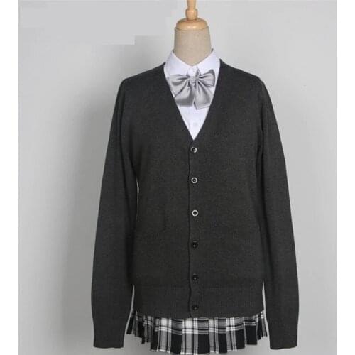 School JK Uniform Sweater Coat Anime Cosplay Costumes Cardigan Outerwear Sweater 17 Colour Long Sleeve Knitting Coat For Girls