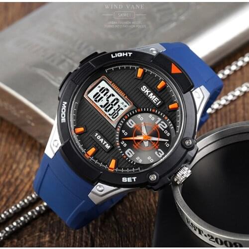 SKMEI Display Sport Watches Men Quartz Digital Watch Creative Dual Male Waterproof LED Wristwatch Montre homme