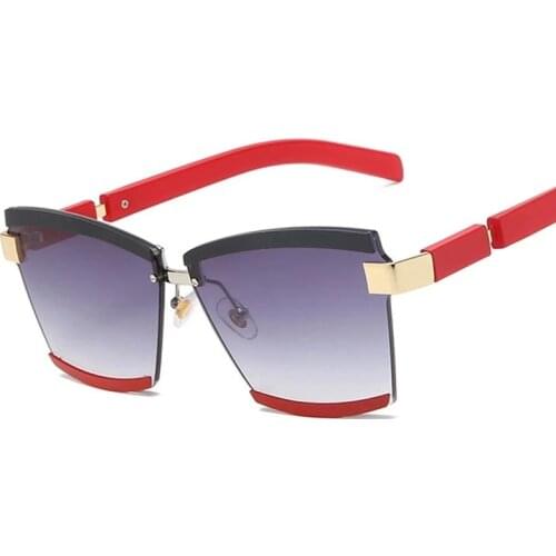 New Arrival Rimless Luxury Sunglasses Square Men Women Fashion Shades UV400 Vintage Glasses