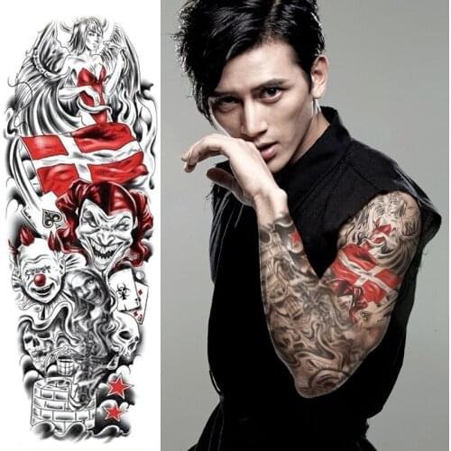 Waterproof Temporary Tattoo Sticker Snake Medusa Greek Mythology Roman Soldier Full Arm Fake Tatto Flash Tatoo for Men Women