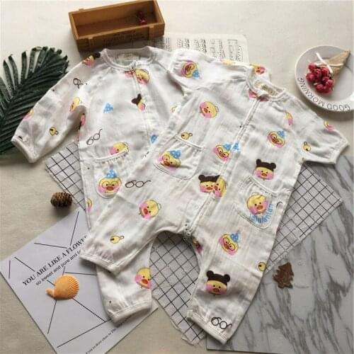 Tonytaobaby Summer New Baby Gauze BODYSUIT Pajamas Kid Sleep