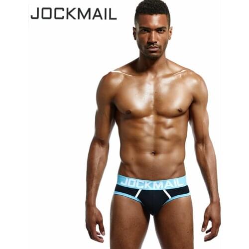 JOCKMAIL Hot Mens Underpants Mens Triangle Underpants Sexy Off-Hip Pure Cotton Sweat