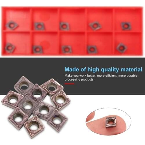 10Pcs CCMT060204 UE6020 Carbide inserts Cutting Tool CNC Tools Lathe tools Lathe Cutter Blades Internal Turning Tools