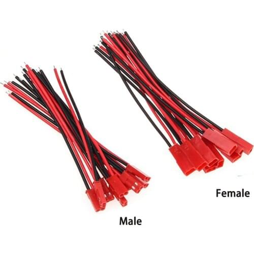 10 pairs/lot 100mm/150mm JST Connector Plug Kabel Man + Vrouw Voor Rc Batterij 10cm/15cm
