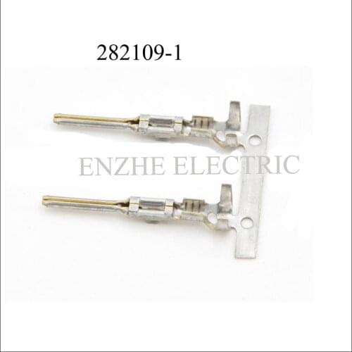 100PCS AMP 282109-1 terminal Male female wire connector Plugs socket Fuse box Wire harness Soft Jacket