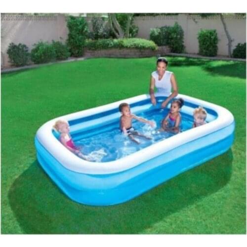 12819-Big size Rectangle Inflatable Family Pool (211x132x46cm)