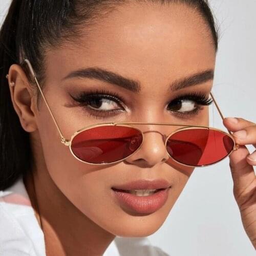 2021 New Fashion Retro Round Sunglasses for Women Men Small Oval Alloy Frame Summer Style Unisex Sun Glasses Female Male UV400