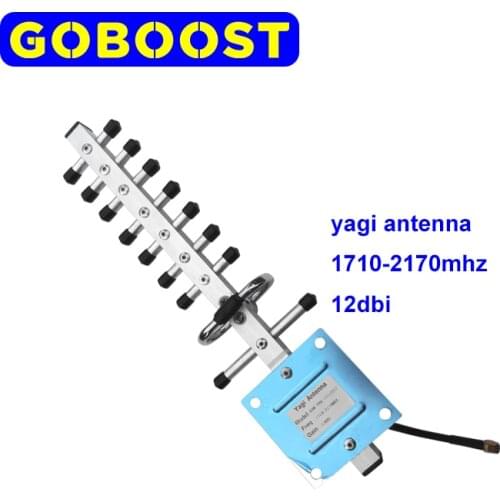 GOBOOST Outdoor Yagi Antenna 12dbi 4G DCS LTE 2G Repeater Cellphone Booster Network 2100MHZ 9 Unit Antenna
