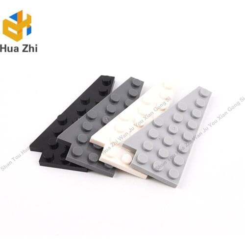 8PCS 3933 Wedge, Plate 8 x 4 Wing Left without Underside Stud NotchBuilding Blocks Parts MOC DIY Education Build Toys
