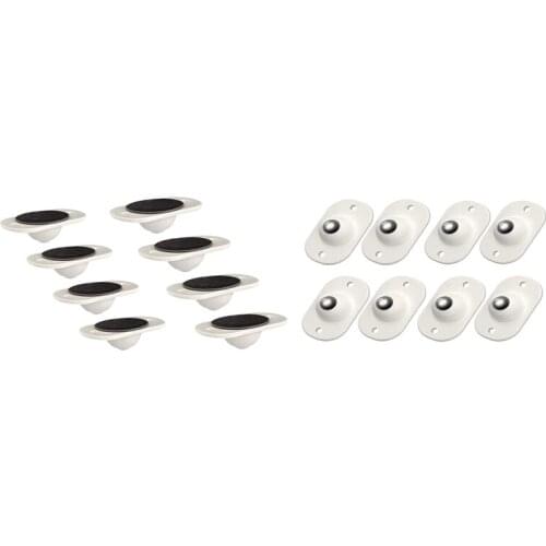 8 Pcs Storage Box Pulley Self-Adhesive Wheels Swivel Casters Universal Furniture Wheel Directional Roller