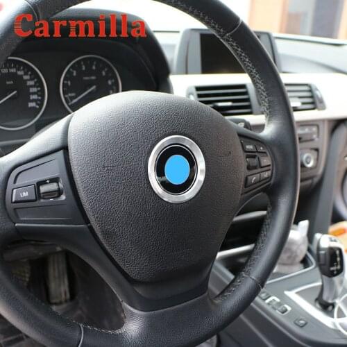 Carmilla Car Stickers for BMW 4 5 6 Series F32 F33 F10 F11 F12 F13 2011-2020 Steering Wheel Decoration Cover Circle Trim Sticker