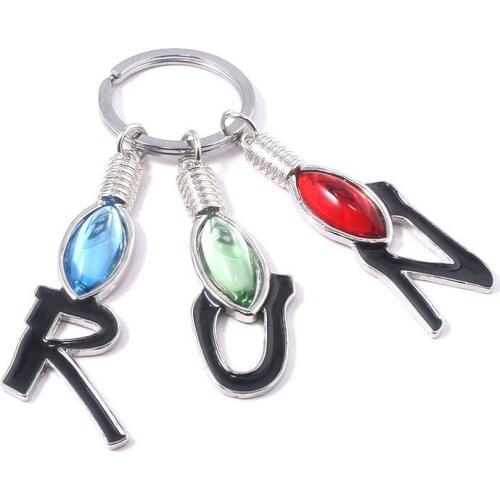 Stranger Things Season 3 inspired 'RUN' keychain Demogorgon horror jewelry keyring bag car pendant men women jewelry
