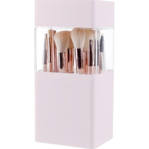 Makeup Brush Case Storage Box Detachable Large Capacity ABS Cosmetic Storage Case for Home