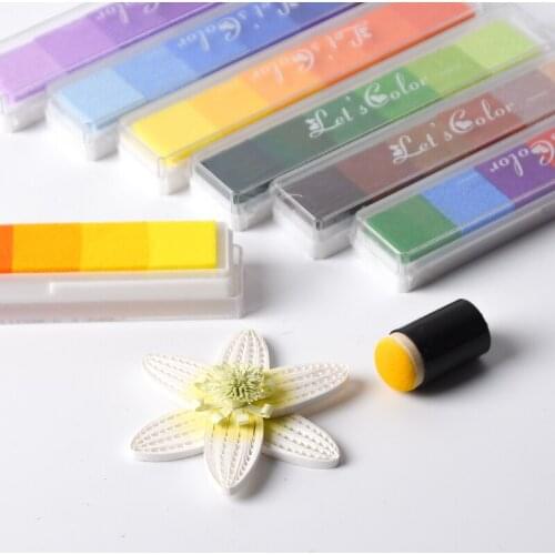 DIY color Inkpad Rubber stamp Scrapbooking material card supplies date quilling paper tool professional custom crafts stamp pad