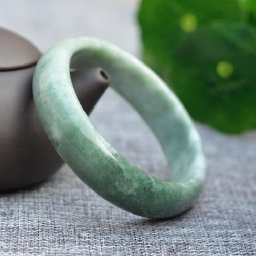 Drop Shipping High Quality Cheaper Natural Green Jade Bracelets Round Bangles For Women Fine Jewelry