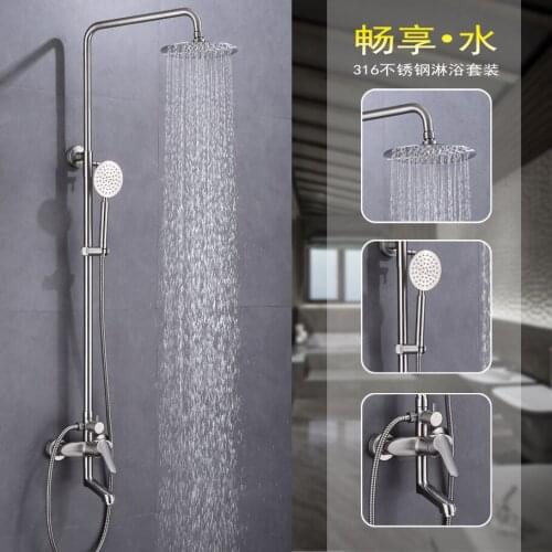Stainless Steel Shower System Bathroom Shower Rainfall Shower Set Bathroom Mixer Faucet Showers Bathtub Faucet