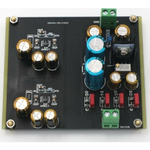 Two-stage Voltage Regulator LM317 + 2X LT3045 In Parallel Linear Power Supply