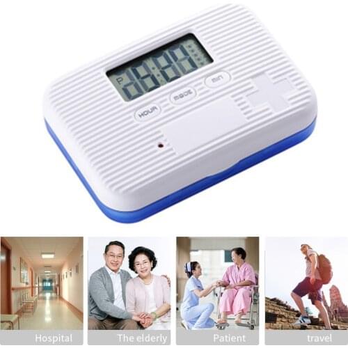 Pockets Mini Pill Box Case Electronic Timer Alarm Clock Reminder Medicine Store Multifunctional SDFA88