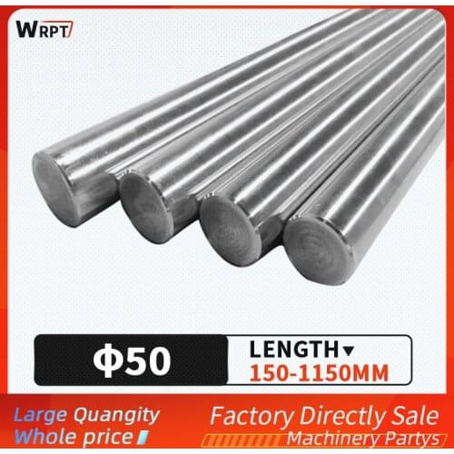 Linear guide rail optical axis chrome-plated rod processing high-precision cylindrical 1/2PCSφ50 polishing rod L = 150MM-1150MM