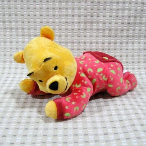 Disney FilmThe Many Adventures of Winnie Pooh Cartoon Figure Pooh Bear Noctilucence Plush Toy Birthday Presents For The Doll