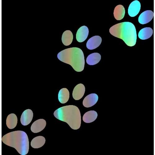 DecalsMe DecalsMeCar Sticker 3D 12.8cm*5.5cm Animal Cat Paw Print Sticker On Car Funny Stickers Decals Vinyl Car Styling