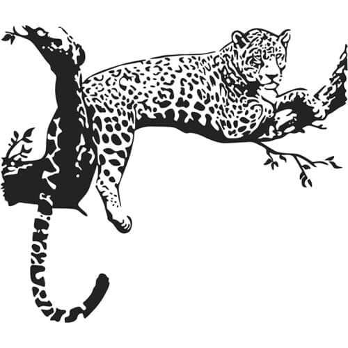 Newest Large Leopard Vinyl Wall Sticker Home Decoration Leopard Sticker For Cars Wall Muraux Decals Animal Wall Decor Wallpaper