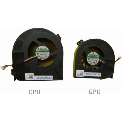 CPU Cooling Fan For Dell Precision M4700 CPU GPU Fans Cooler 01G40N 0CMH49 MG60120V1-C170-S9A MG60150V1-C030-S9A fan