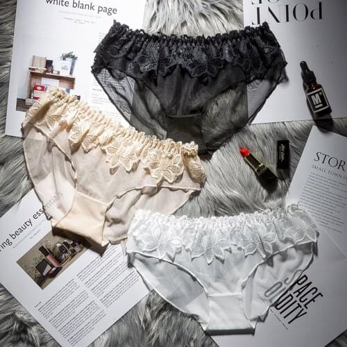 New Style Womens Underwear Sexy Lace Panties Fashion Hollow Out Comfort Briefs Mid Waist Seamless Invisible Underpants Lingerie