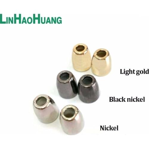 Wholesale 60pcs/lot metal zinc alloy bell stoppers cord ends lock Nickel/Black nickel/Light gold free shipping Bell-7MM