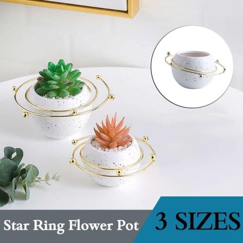 Planet Style Flower Pot Ceramic Vase Planter Desktop Ornaments Home Decor Garden Accessories Succulent Flower Pot Decoration