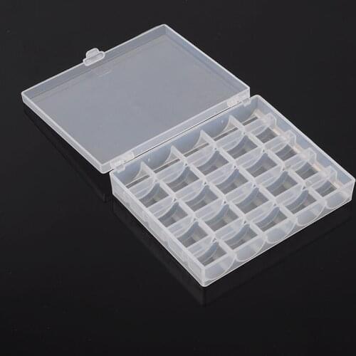 25 Slots Sewing Storage Box Machine Bobbin Organizer Plastic Case For Brother Janome Singer Sewing Machine Holder Container Box