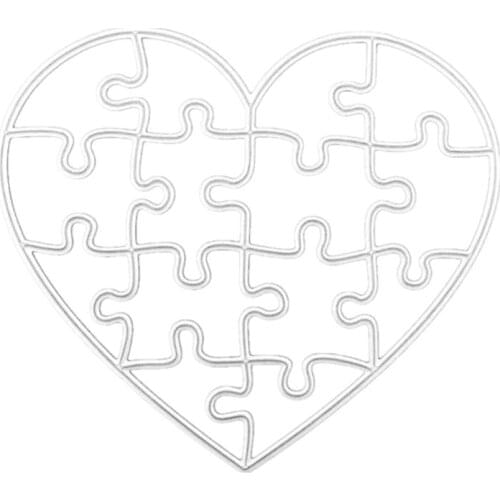 Valentines Day Love puzzle Metal Cutting Dies Stencil DIY Scrapbooking Album Stamp Paper Card Embossing Craft Decor