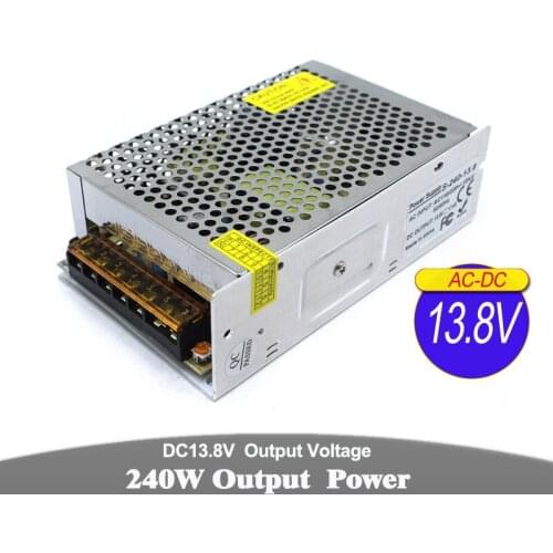 Regulated 13.8V 240W Power Supply Switching Driver Transformer 220V 110V AC DC13.8V Power Source for Monitor Machinery CNC CCTV