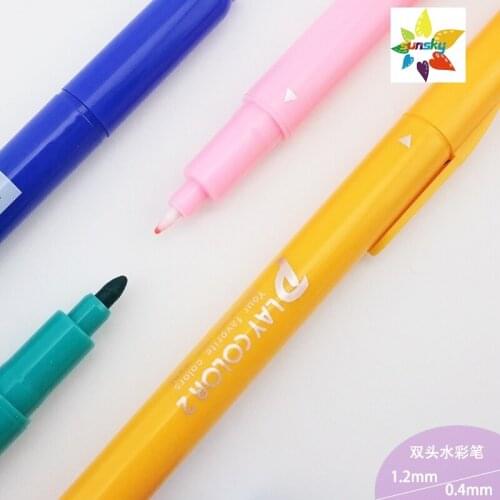 Original Tombow PLAY COLOR2 WS-TP Water based pen student double head watercolor fluorescent pen 36 colors Single Self selected