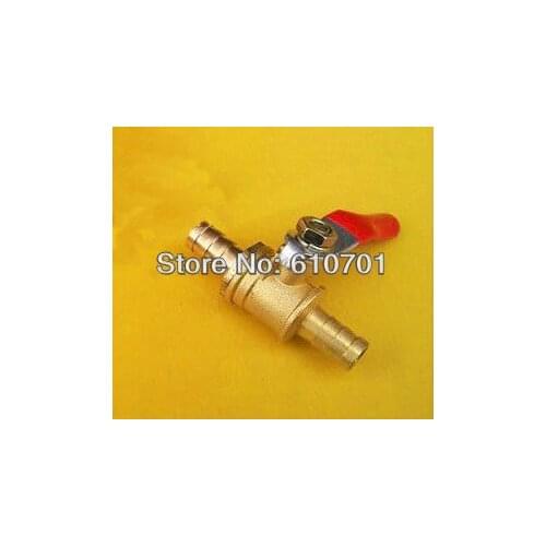 Plumbing Brass Ball Valve 8mm Full Ports Hose Barb x Hose Barb Connection Two Way Industrial Pneumatic Fittings