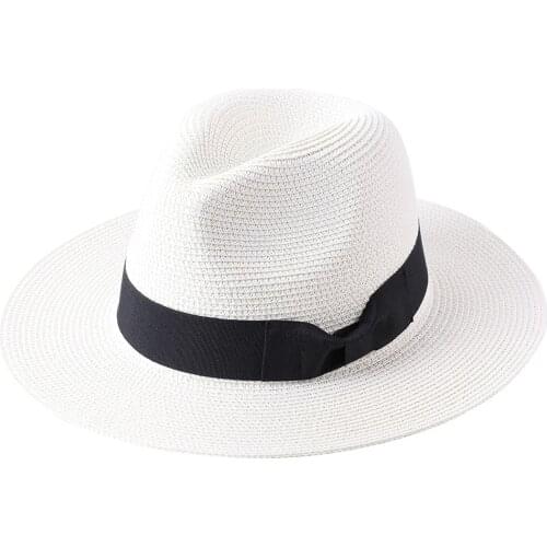 Summer Women Hats Wide Brim Solid Band Belt Buckle Top Hat Casual Outdoor Handmade Beach Straw Hats