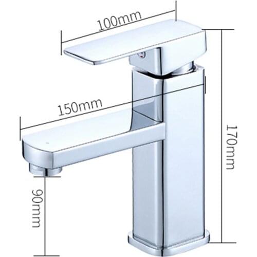 Single Handle Kitchen Bathroom Basin Sink Hot and Cold Water Mix Faucets Washbasin Tap
