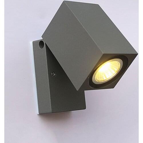 GU10 Outdoor Waterproof Wall Light 90 Degree Adjustable Garden Porch Light LED Spotlight Villa Balcony Corridor Door Wall Lamps