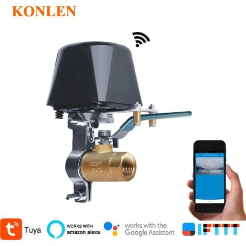 Tuya Smart WIFI Water Valve Manipulator Gas Shut Off Controller Remote Control Heating Irrigation Google Alexa Ifttt Compatible